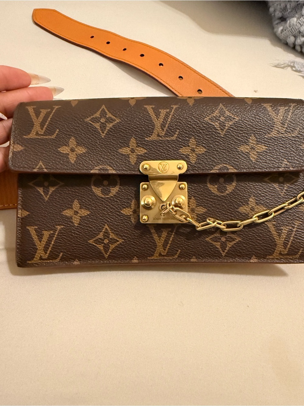 Louis Vuitton Brown Monogram Canvas Pallas Chain Crossbody - Picture 2 of 7